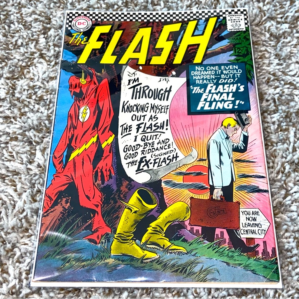 VINTAGE 1966 DC COMICS The Flash’s Final Fling! Silver Age Comic #159